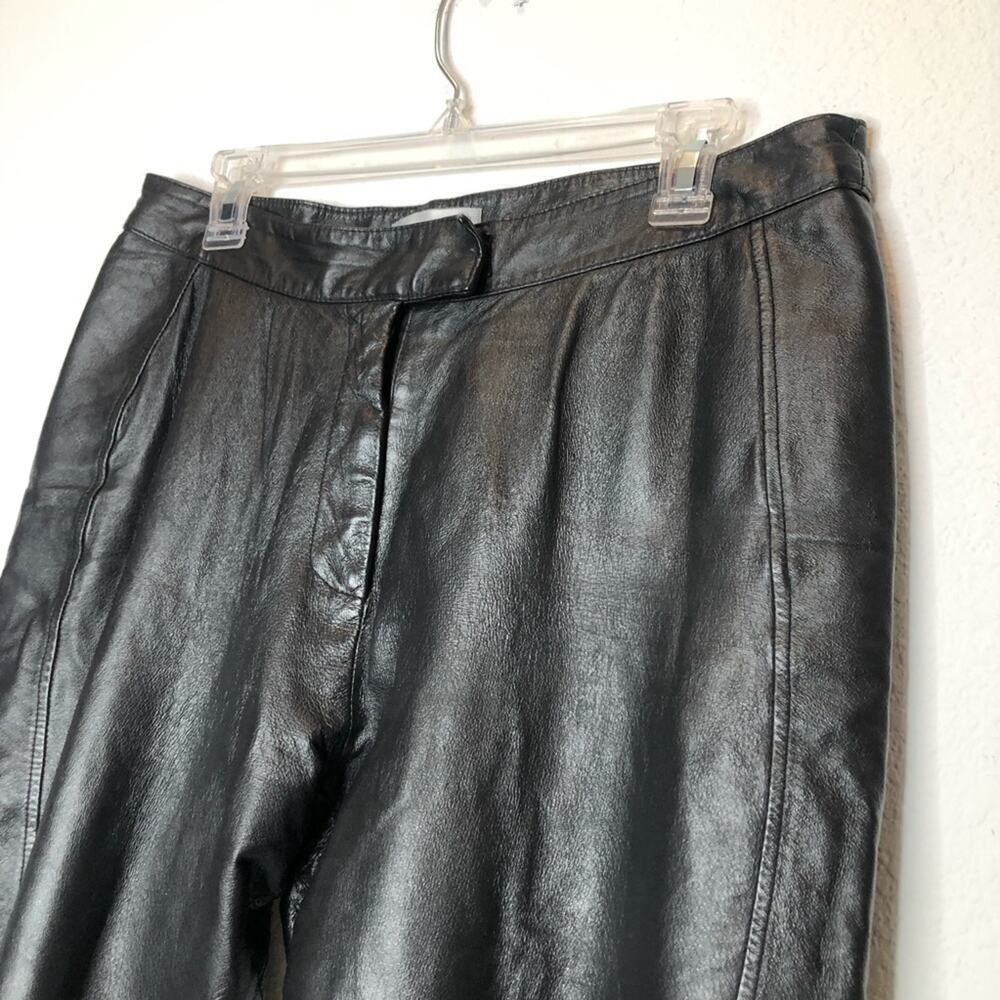 BAGATELLE Vintage 100% Leather Pants Straight Leg 90s Grunge - Picture 3 of 12
